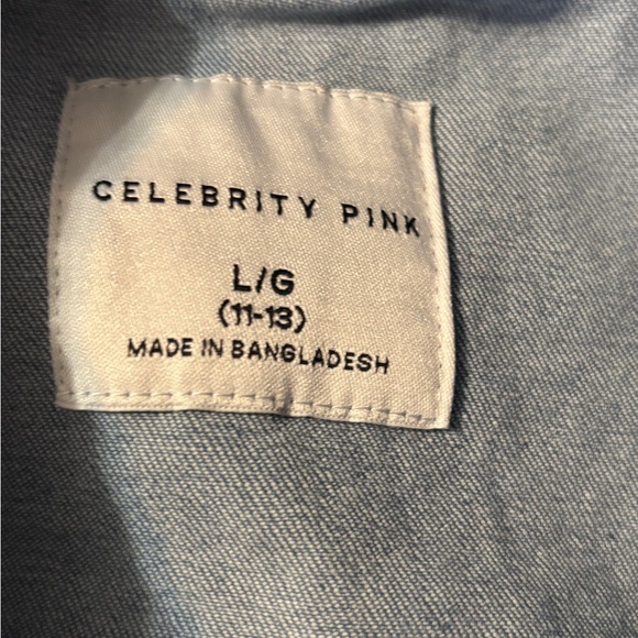 Women’s jean romper celebrity pink size large - Picture 2 of 5